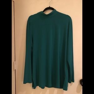 Long sleeve mock turtle neck top